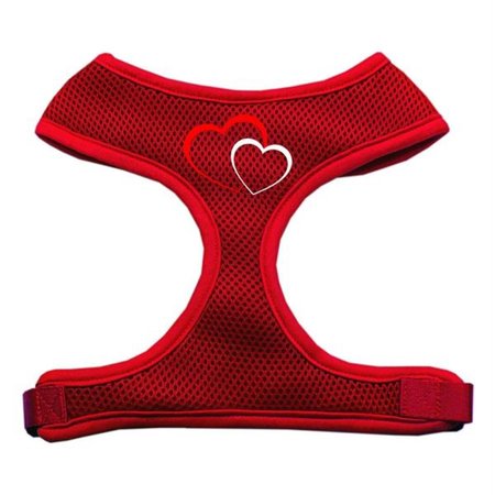 UNCONDITIONAL LOVE Double Heart Design Soft Mesh Harnesses Red Large UN852435